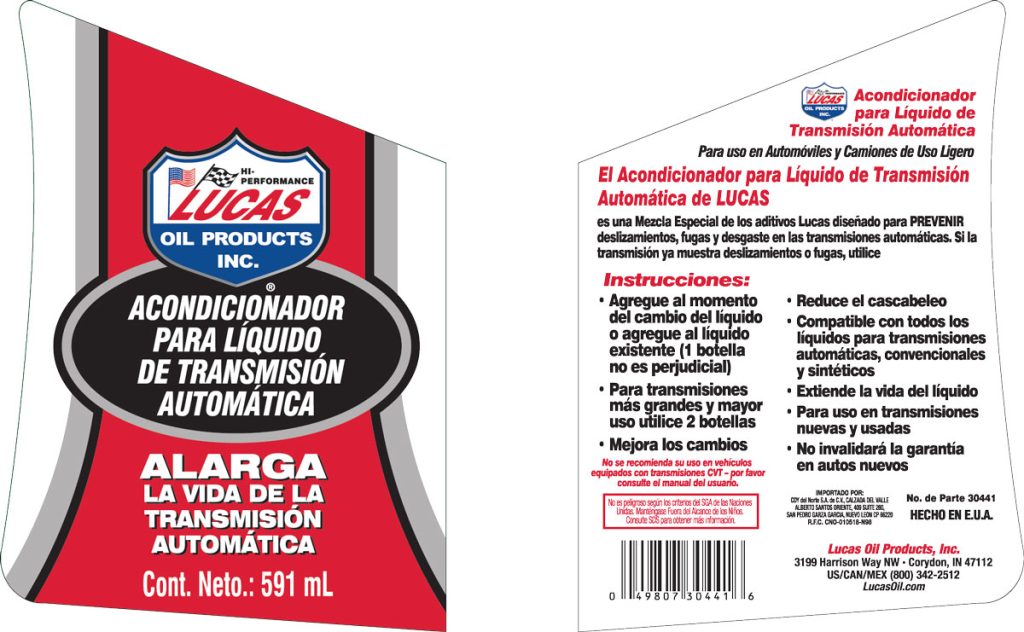 Automatic Transmission Fluid Conditioner label